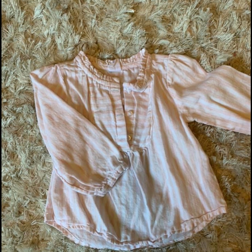 Pink and white top